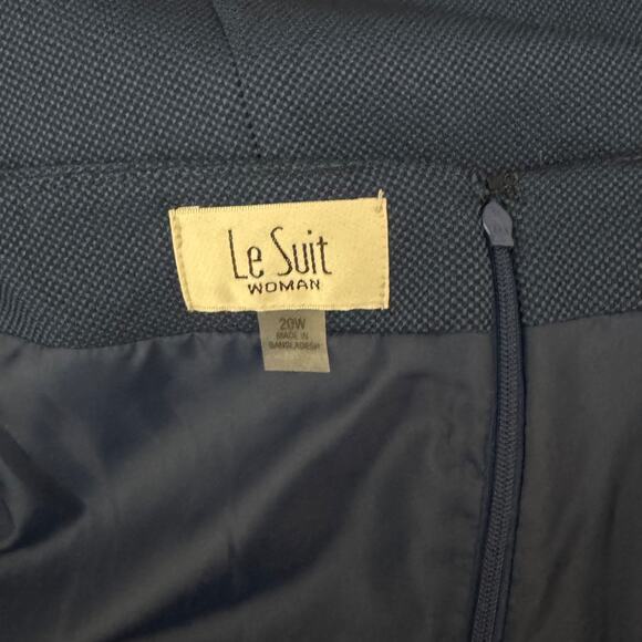 NWT Le Suit 2 PC Women's Skirt Suit Blue Indigo Plus Size 20W - Picture 10 of 11